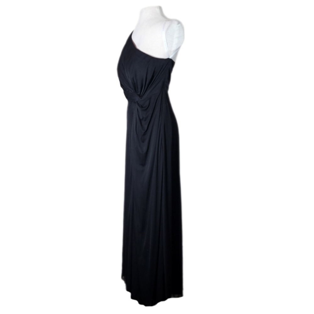 Azazi One Dress Vintage Shoulder Front Side Slit Formal Maxi Black Plus Size M - Picture 7 of 17